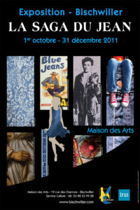 Affiche de l’exposition la saga du jean à Bischwiller